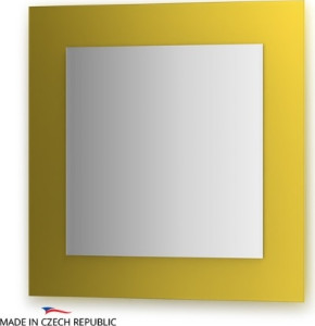 Cz 0607 Зеркало с фацетом 10 мм на желтом основании 70Х70 см FBS Colora