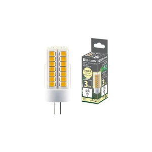 Лампа TDM Electric G4-3 Вт-230 В-3000 К SMD 16x43 мм