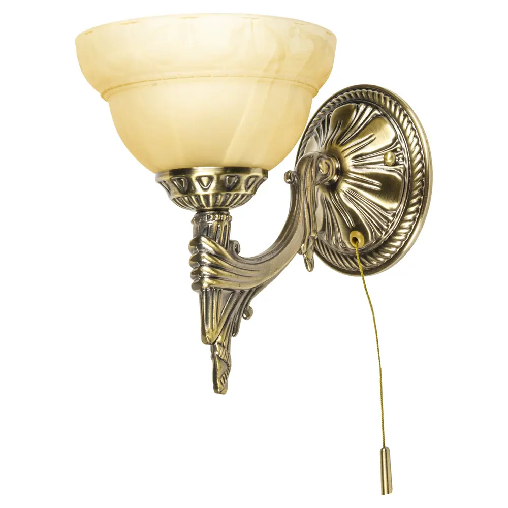 Бра Marbella 1xE14x40 Вт, металл/стекло, цвет бронза/белый Eglo STLM-2078693