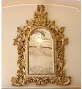 Arnaboldi Interiors Деревянное зеркало с настенной рамой