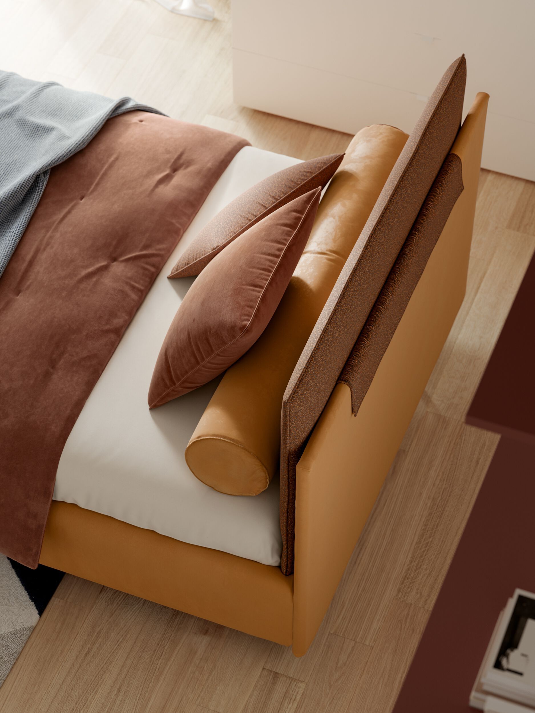 Односпальная кровать с мягким изголовьем Twils Frick ARCH-00102349 - Вид №2