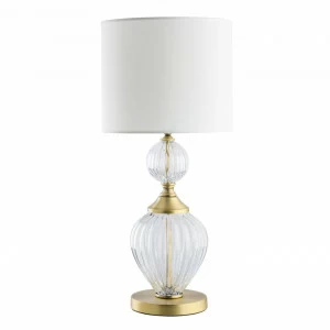 Настольная лампа Chiaro Оделия 1 619031101 CHIARO ВАЗА 194910 Белый;золото;прозрачный