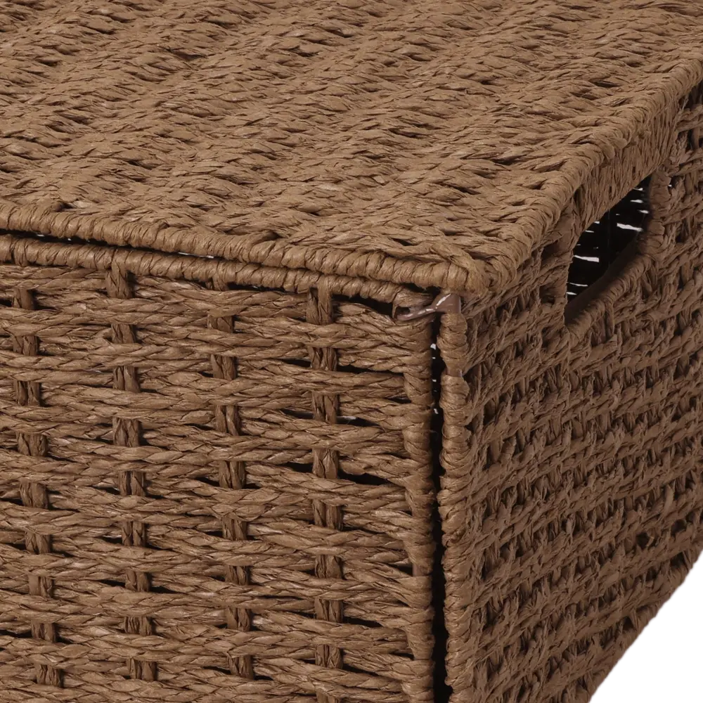 Корзина с крышкой Konsensa 38x28x18 см бумага цвет коричневый 89439469 STLM-2139474  - Вид №1