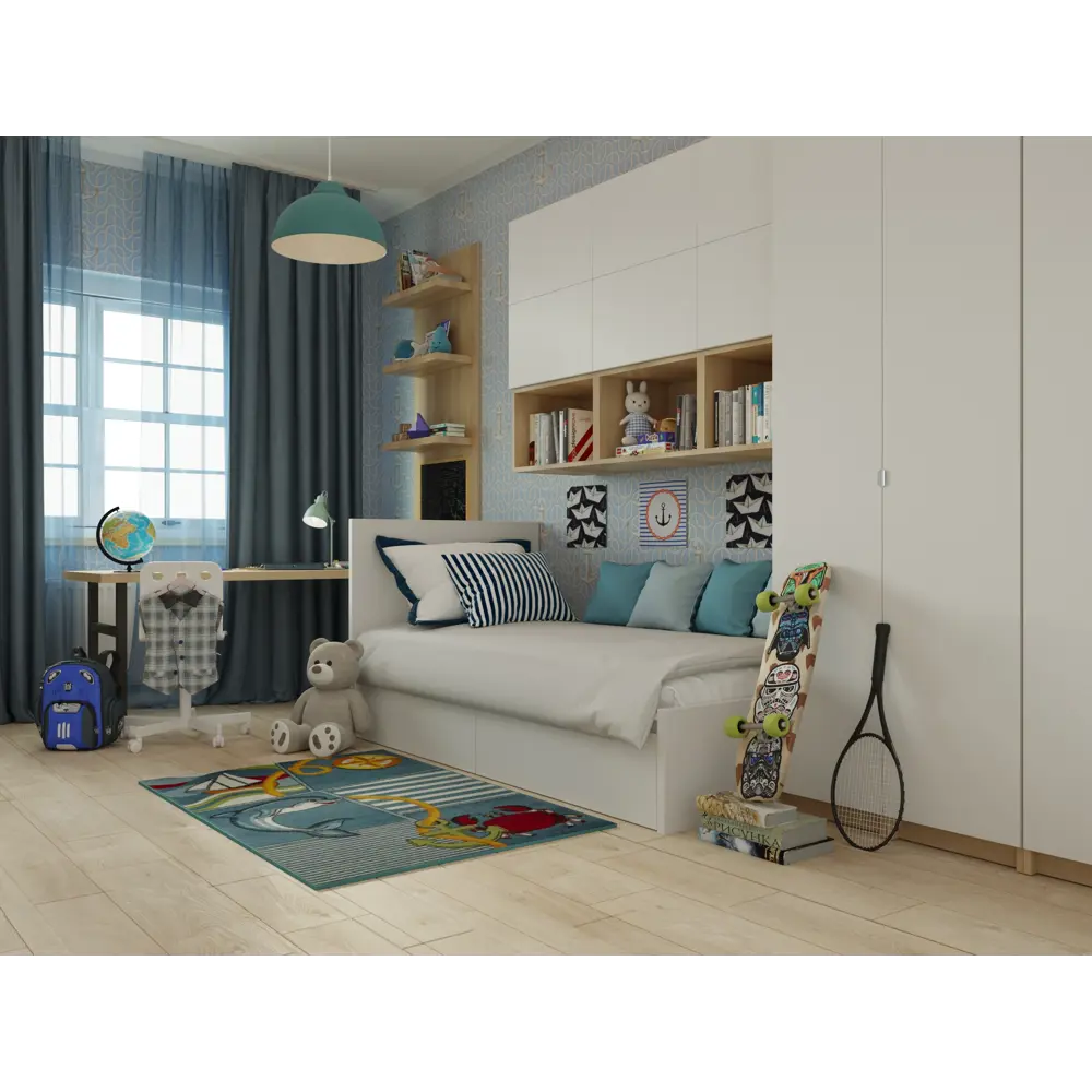 Подушка «Компаньон», 40х40 см, цвет голубой SEASONS STLM-2156381 - Вид №4