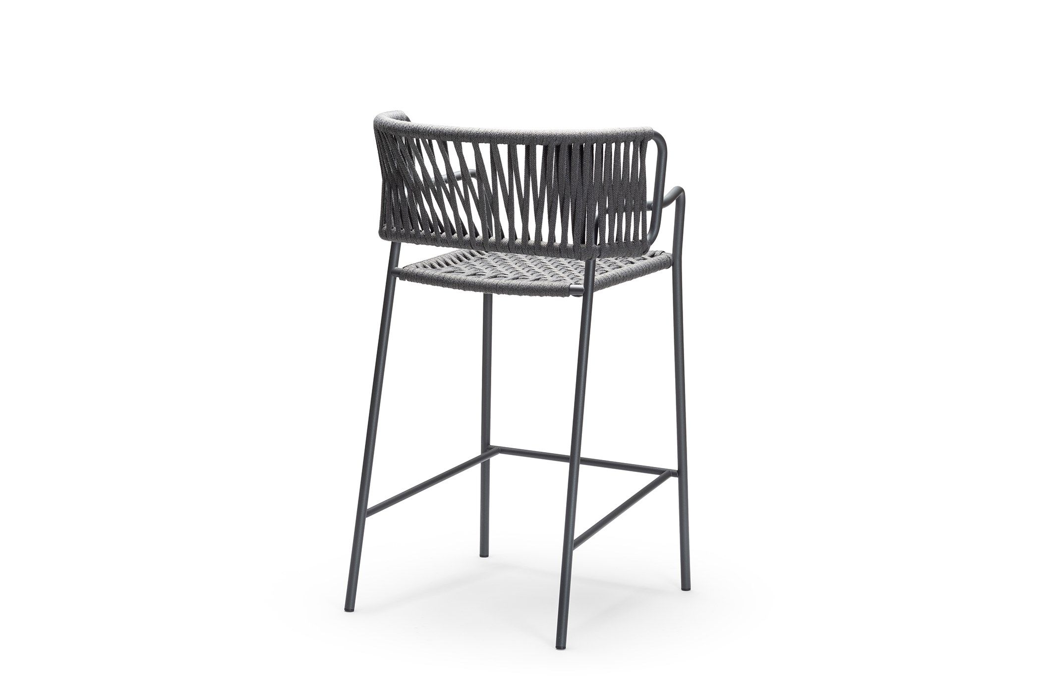 Высокий садовый стул из морской веревки с подлокотниками CHAIRS & MORE Klot ARCH-00079494 - Вид №3