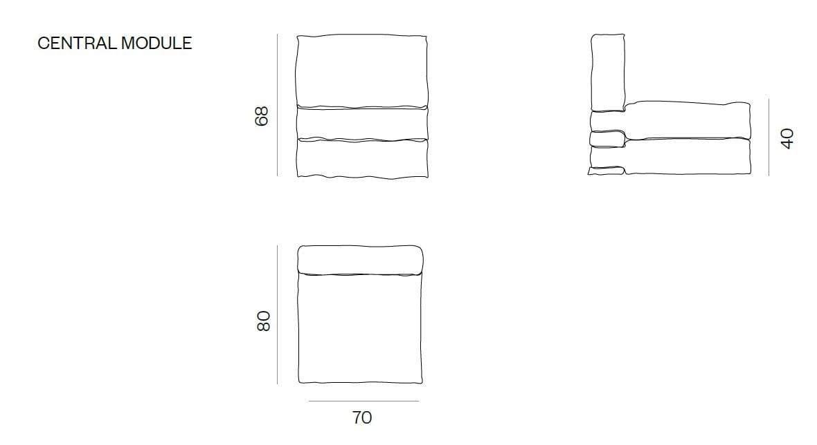 Модульный бархатный диван BD Barcelona PILLOW CORDUROY ARCH-00069469 - Вид №16