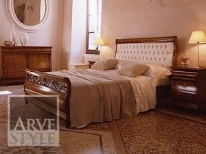 Arvestyle Двуспальная кровать из массива дерева с тафтинговым изголовьем Fenice Fn-0439