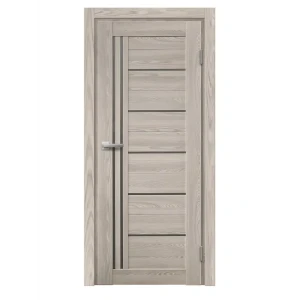 89337660 Дверь межкомнатная остекленная с замком и петлями в комплекте Новара Вертикаль 60x200 см ПВХ цвет ривьера STLM-1401027