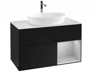 Villeroy&Boch Тумба под раковину Прямоугольная версия F781GJPH Finion Glossy Black Lacquer