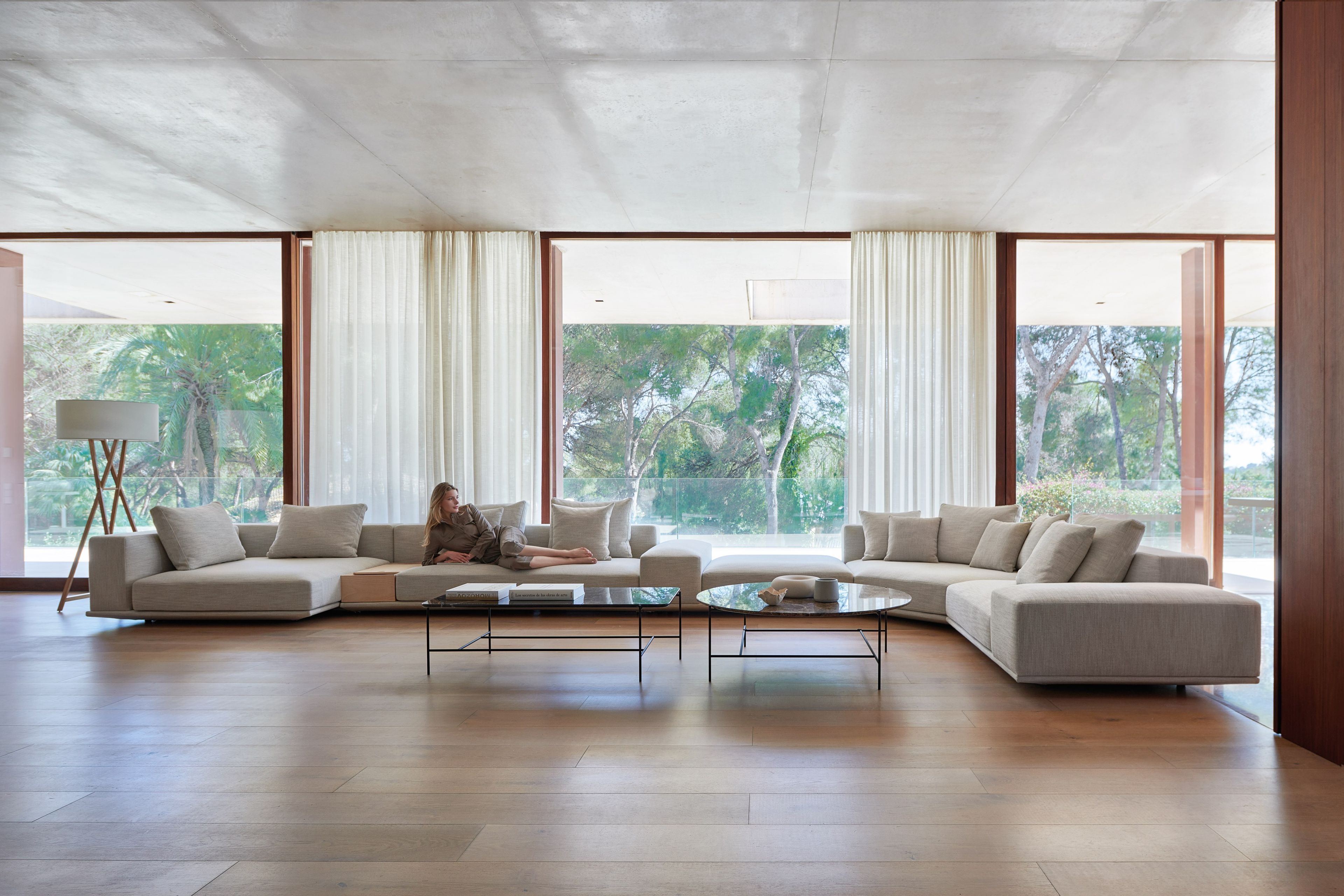 Угловой диван из ткани Lebom LARGE ARCH-00118387 - Вид №1