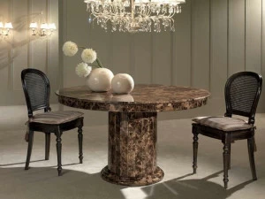 International Marmi Круглый стол из темного мрамора emperador Classic Im6715