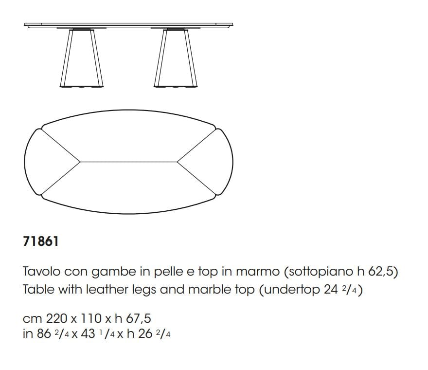 Овальный мраморный стол Giorgetti FLORIA ARCH-00074770 - Вид №10
