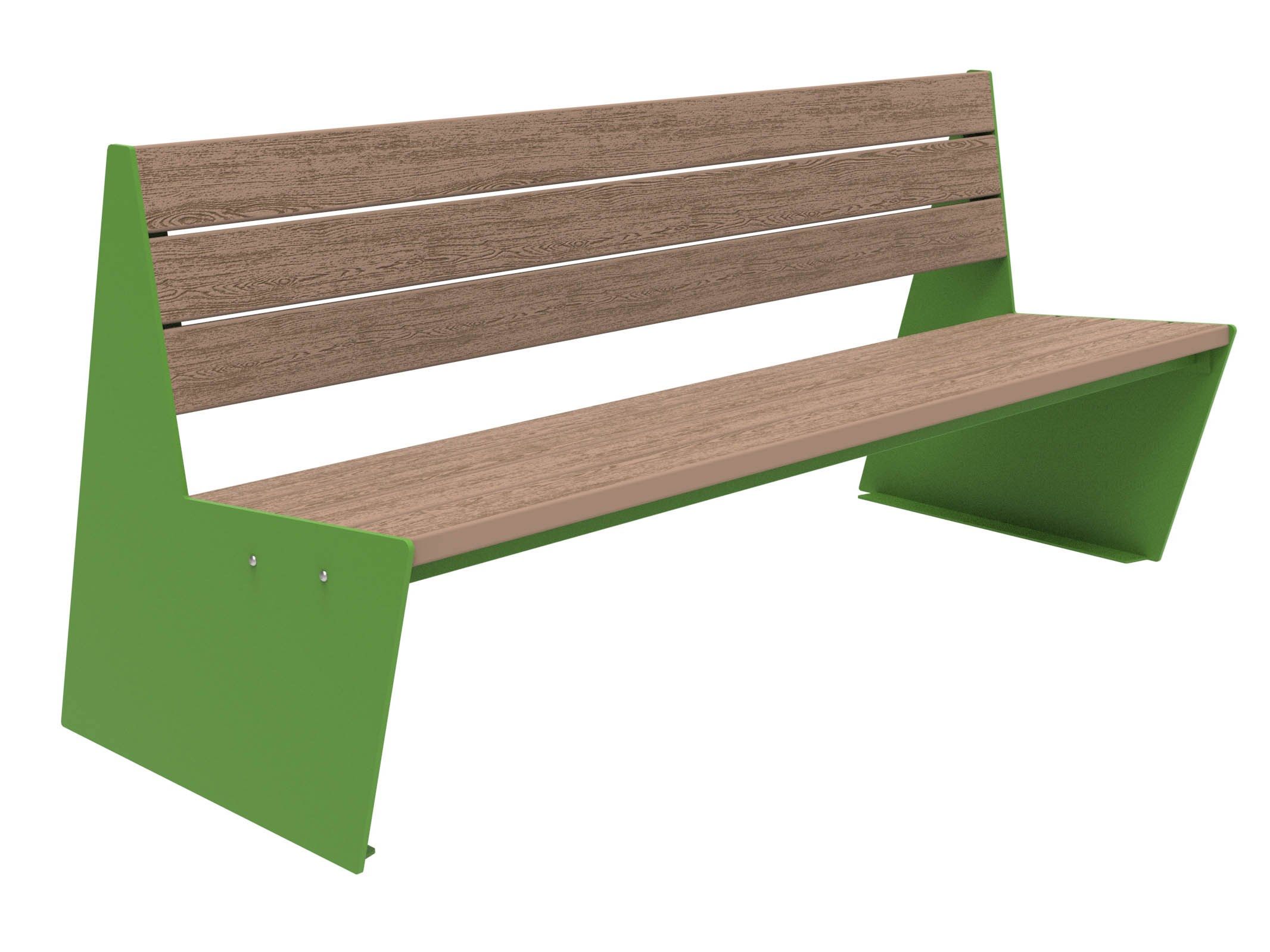 Скамья WPC со спинкой Lazzari Sharp ARCH-00095832 - Вид №28