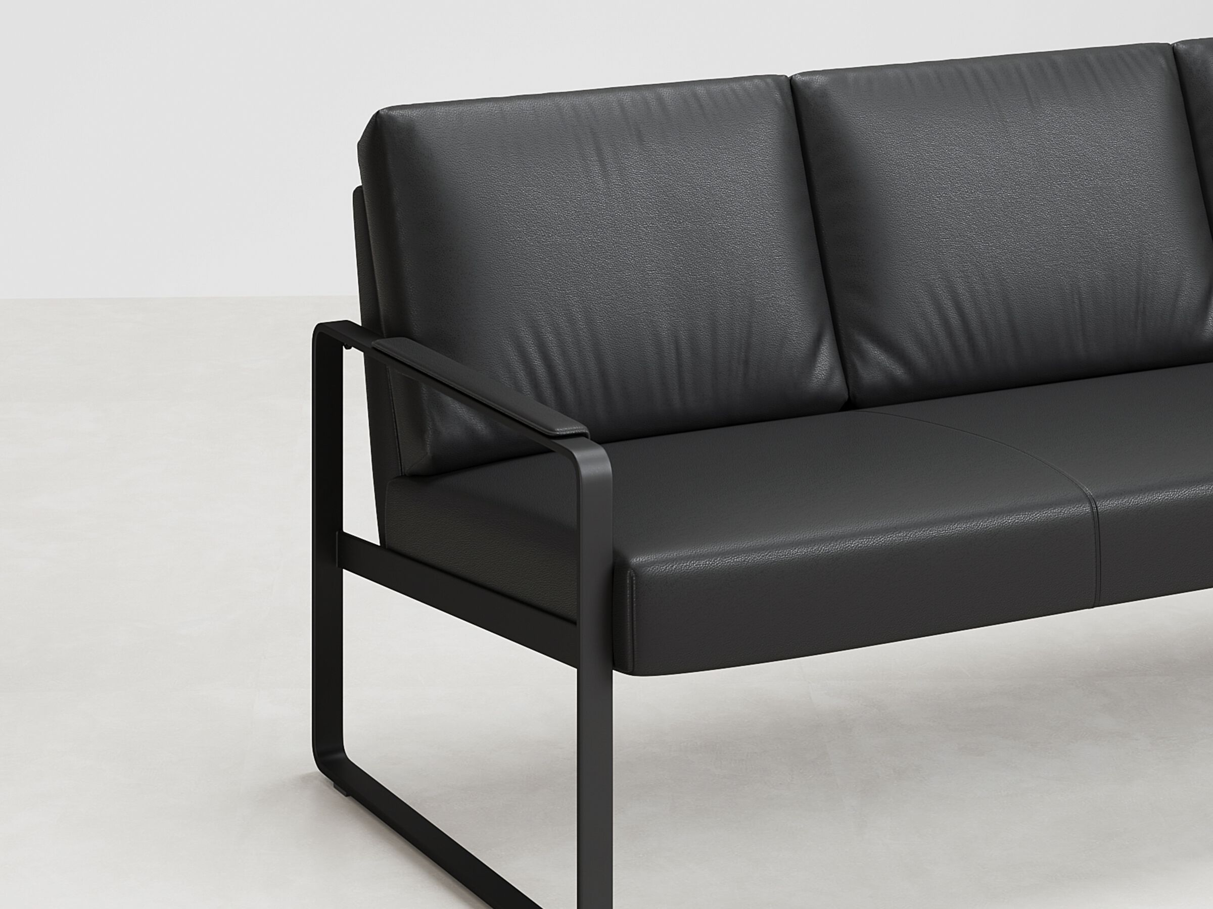 3-местный кожаный линейный диван WORKSPACE DETROIT ARCH-00104362 - Вид №3