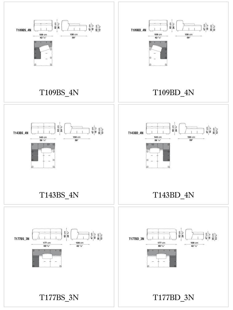 Угловой диван из ткани B&B Italia Tufty-Too ARCH-00120031 - Вид №5