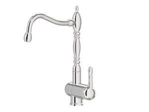 Смеситель для кухни с одним отверстием и поворотным изливом