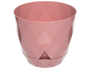 91139041 Горшок цветочный 14.5 см 12.5 см 1.3 л пластик розовый без автополива с блюдцем Navako Rico 1.3L STLM-0496418 NAVAKO