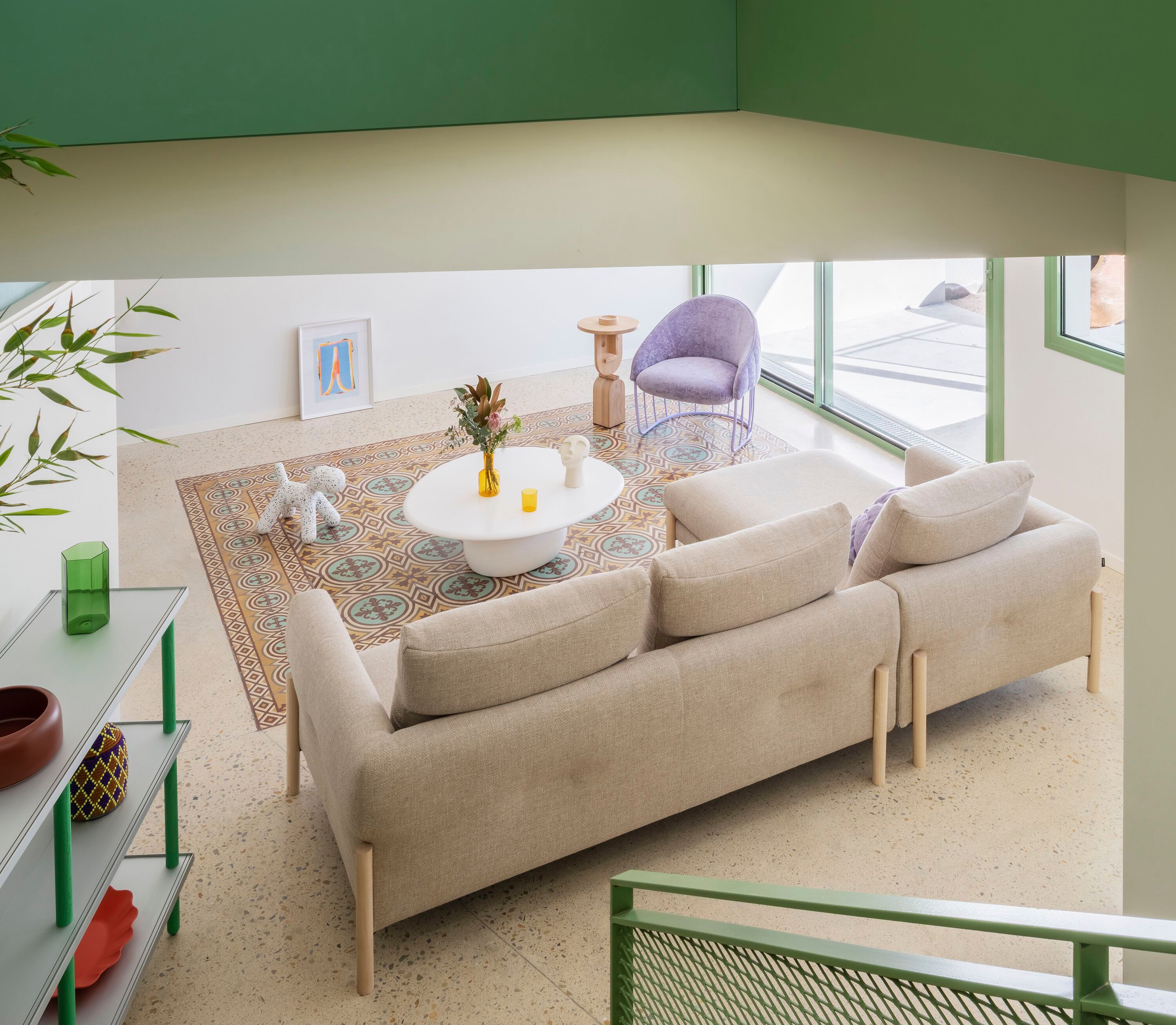 Круглый журнальный столик из композитного материала SANCAL ARCH-00107574 - Вид №11