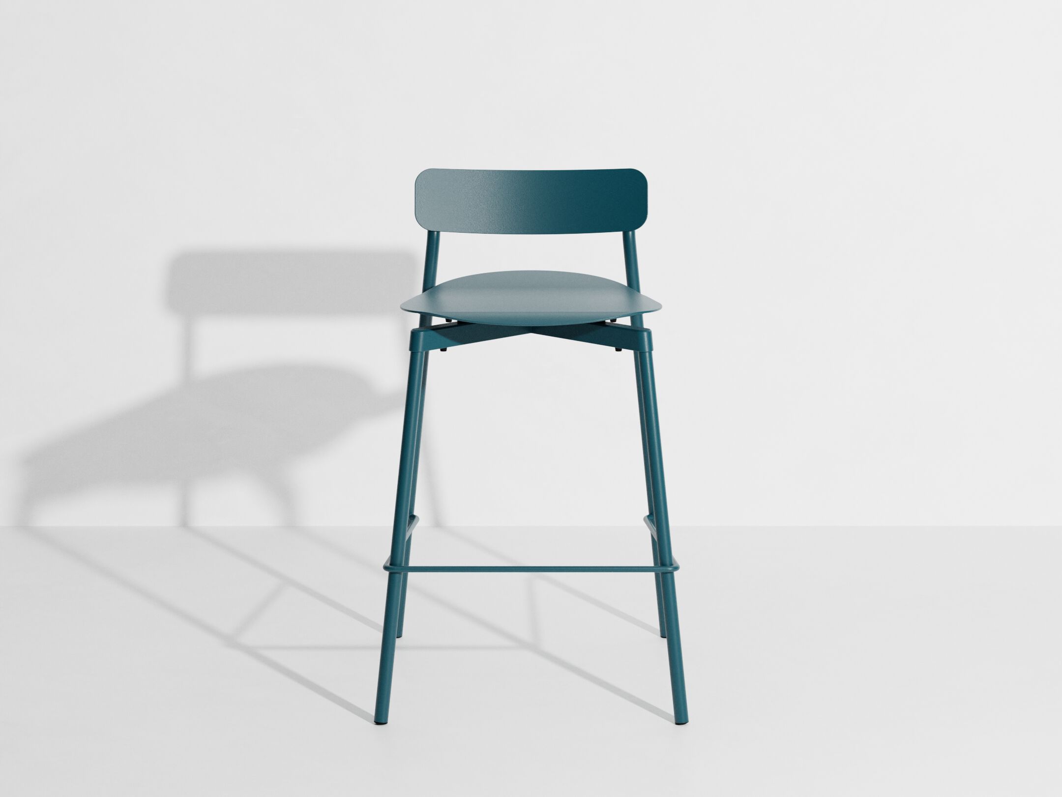 Высокий штабелируемый алюминиевый стул с порошковым покрытием с подставкой для ног Petite Friture Fromme ARCH-00091817