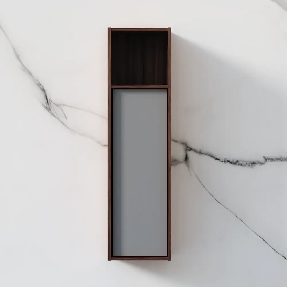 AM.PM Stern — подвесной шкаф для ванной с полкой 110x30 см в цвете орех 87021102 STLM-0072801 - Вид №14