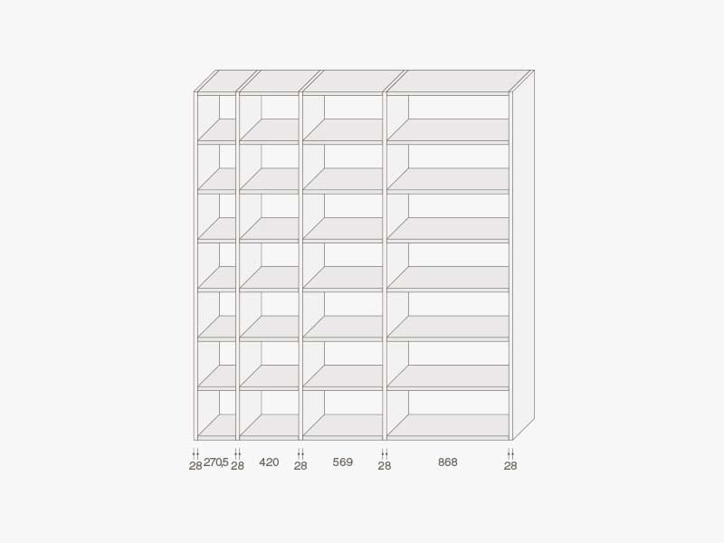 Секционная оборудованная стена Lema Selecta ARCH-00039159 - Вид №13