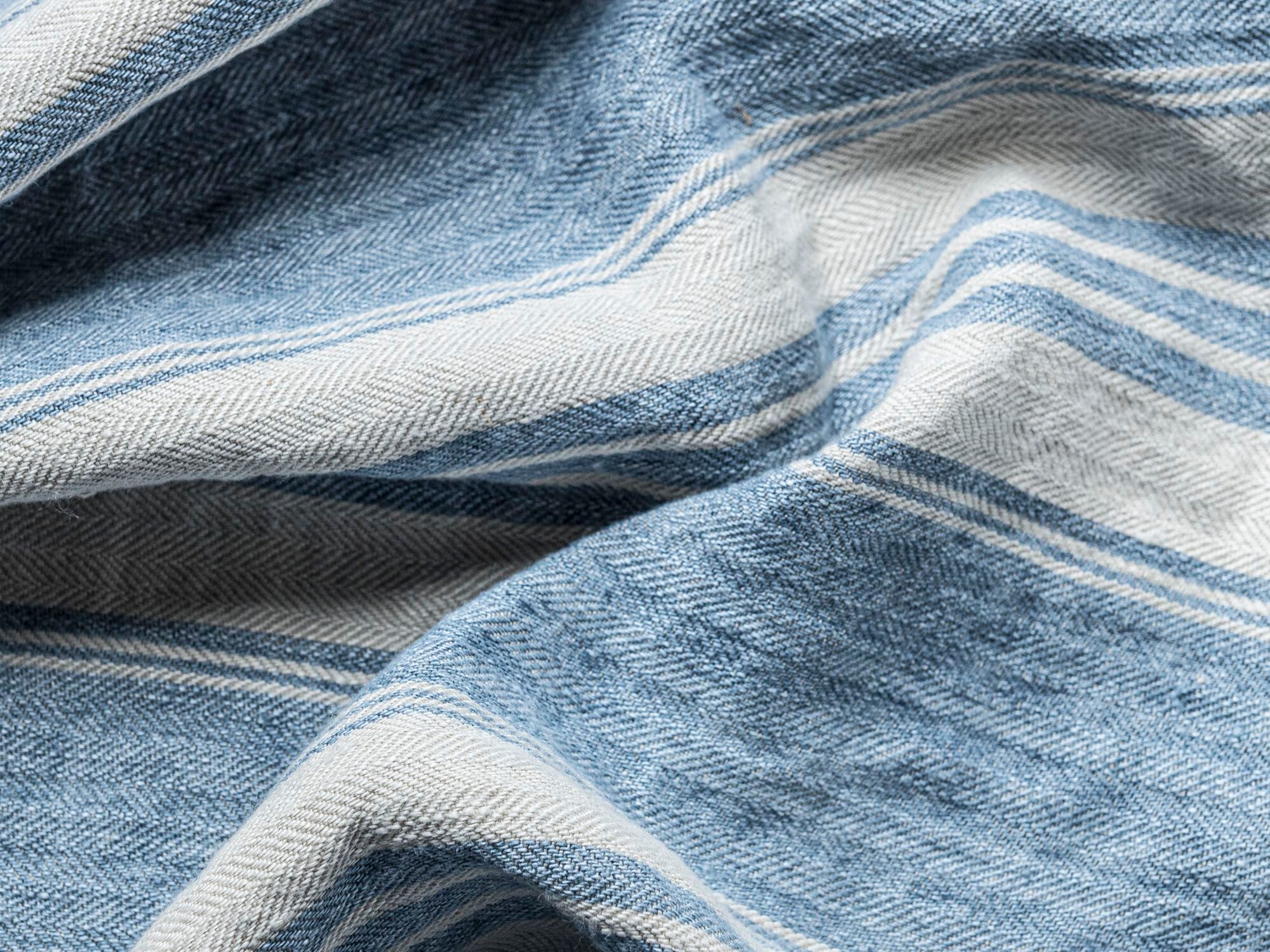 Льняная полосатая ткань The House of Lyria DEMODOCO ARCH-00115126