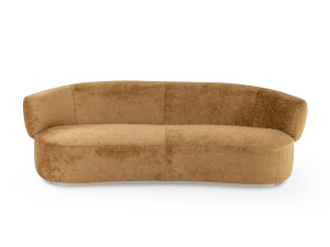 Изогнутый диван из ткани