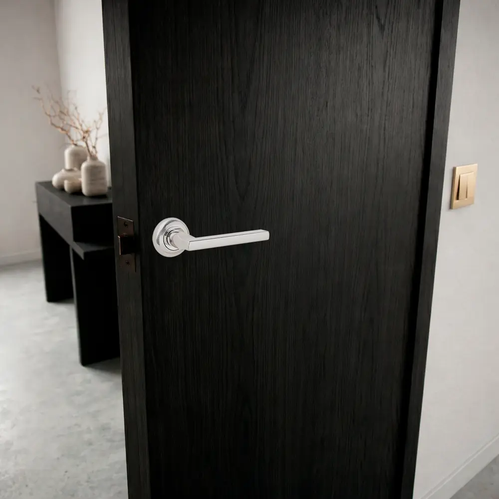 Дверная ручка на розетке Armex H-14050-P без запирания цвет никель STLM-2146949 - Вид №7