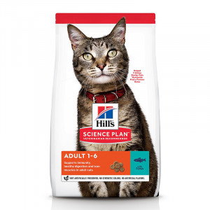 ПР0050246 Корм для кошек HILL"S Science Plan для поддержания жизненной энергии и иммунитета, с тунцом сух. 1,5кг Hill's