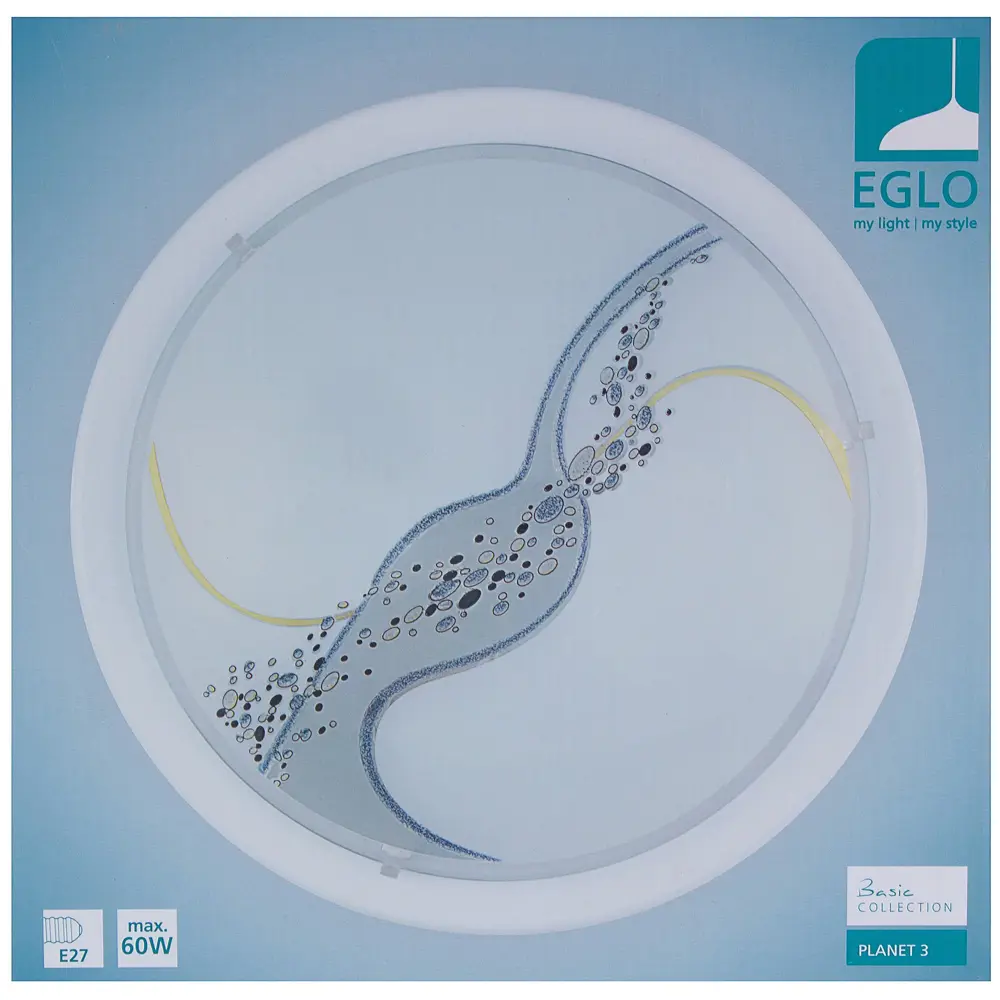 Светильник настенно-потолочный Planet 3 1xE27x60 Вт цвет белый Eglo STLM-2019040 - Вид №4