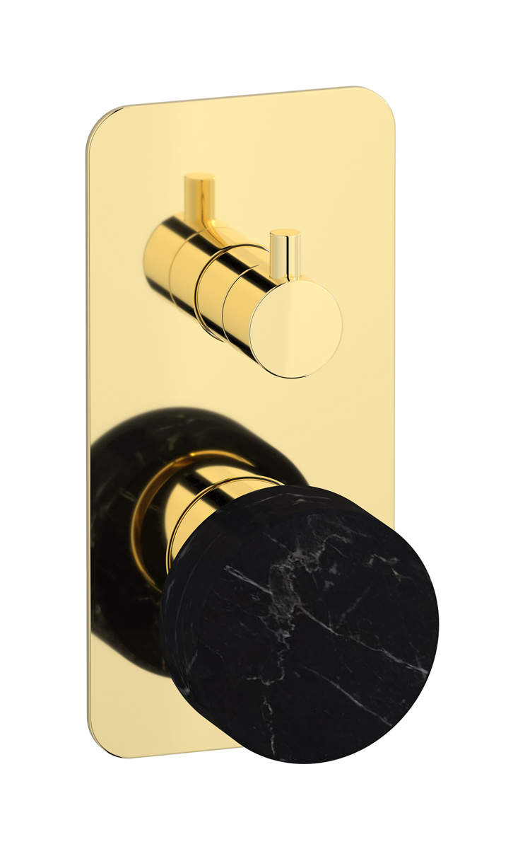 Внешние части встроенного в стену смесителя на 3 потребителя WE ARE IB mr312ii_2 Pale Gold Marmo