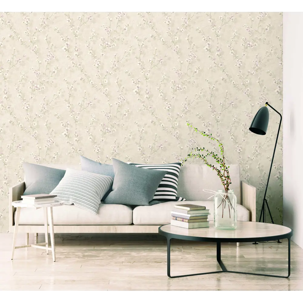 Обои флизелиновые Артекс Азалия бежевые 1.06 м 10677-03 STLM-2021699 - Вид №2