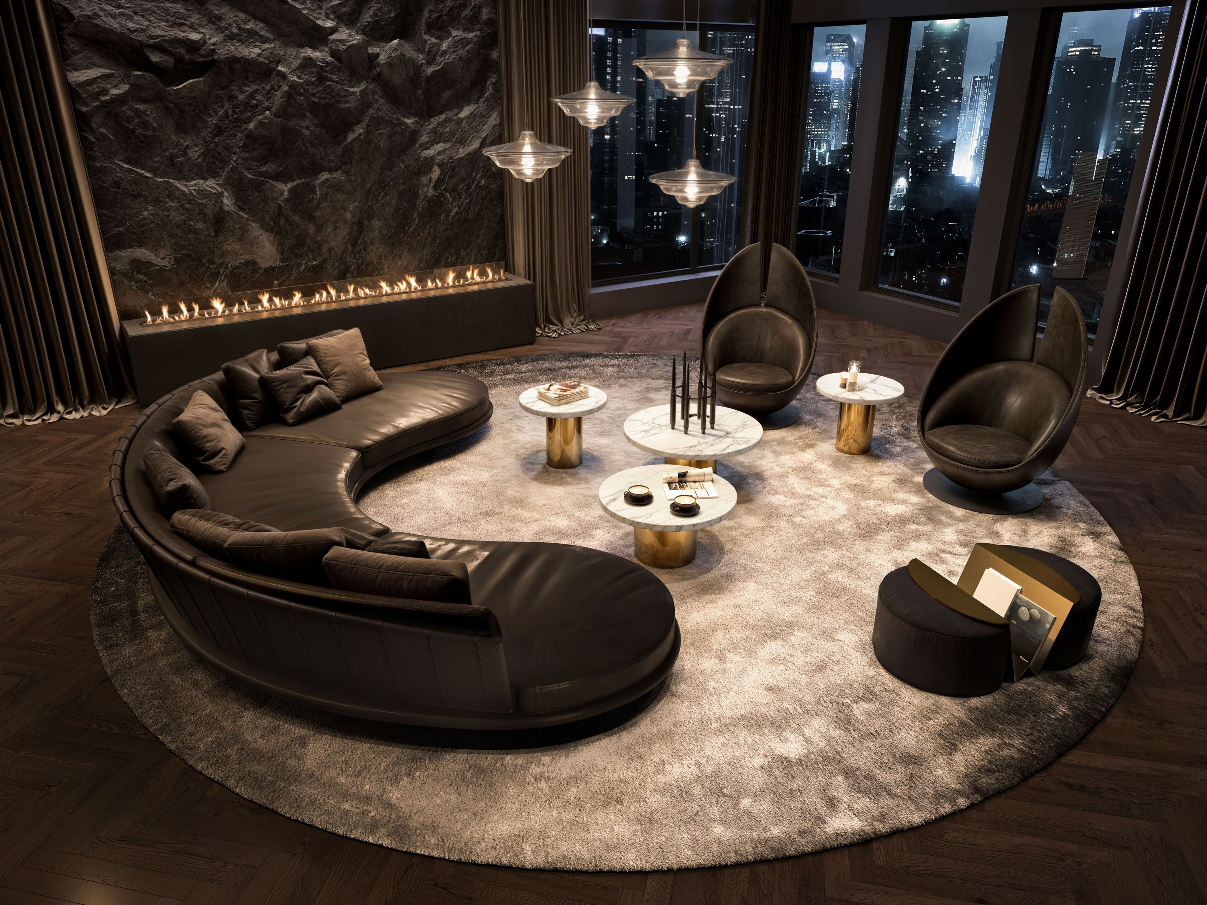 Кожаное вращающееся кресло Wayne Enterprises Home Collection WE-003/M ARCH-00150551 - Вид №2