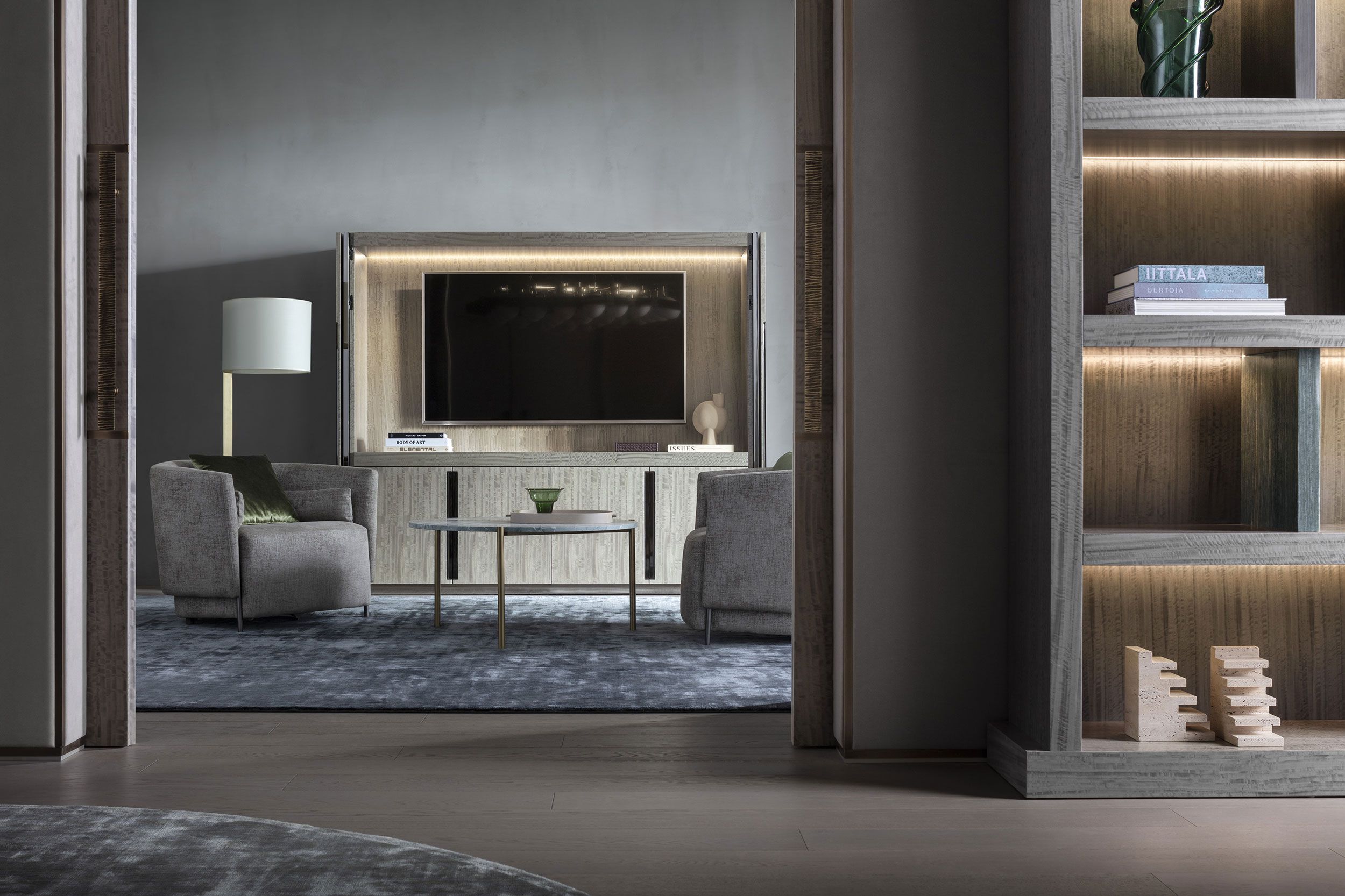 Выдвижной эвкалиптовый ТВ-шкаф OAK Metronome ARCH-00119397 - Вид №3