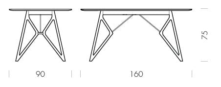 Прямоугольный обеденный стол из линолеума Gazzda TINK ARCH-00079329 - Вид №15