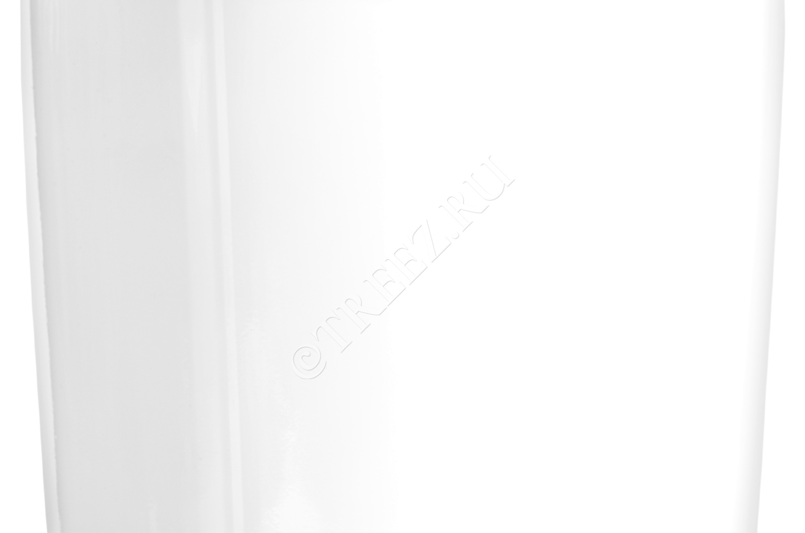 41.3321-05-065-WH-50 Кашпо  Effectory - серия Gloss - Низкая полусфера - Белый глянцевый лак Цветочная коллекция  - Вид №1