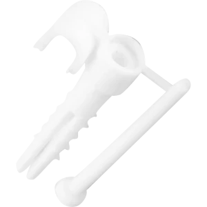 Дюбель-скоба для круглого провода 8х45 мм цвет белый пластик 45 шт.