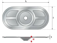 Дюбель UBL 01 82 410 UBL Tecfi 82 х 40 х 1 х 3,2  10,5