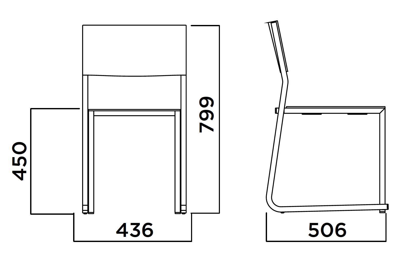 Штабелируемый стул из алюминия и дерева Infiniti GT01 ARCH-00129040 - Вид №12
