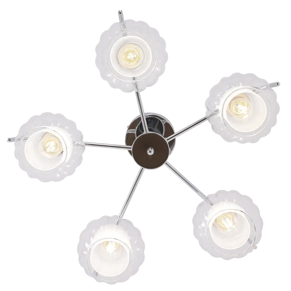 Люстра SCHAFFNER Divo 4410 - неоклассическая пятирожковая с хромированной штангой 89426417 STLM-1571461 - Вид №3