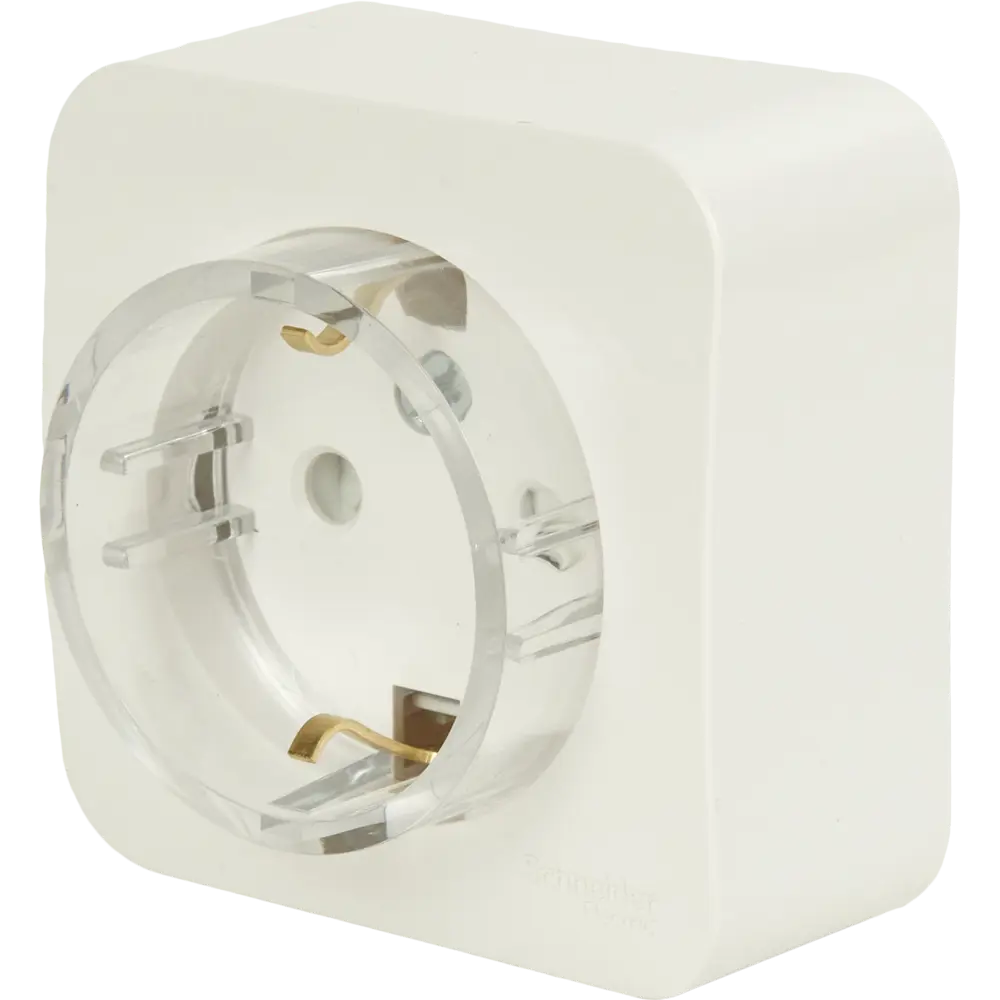 Розетка накладная Schneider Electric Blanca Компакт с заземлением цвет белый SYSTEME ELECTRIC STLM-2146223 - Вид №1