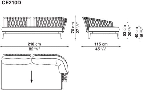 Ткань сад диван B&B Italia Outdoor ARCH-00084560 - Вид №13