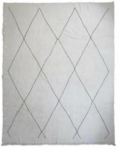 AFOLKI Прямоугольный шерстяной коврик с длинным ворсом и геометрическими мотивами Beni ourain Taa1257be