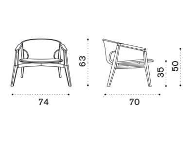 Синтетическая ткань садовое кресло с подлокотниками Ethimo Knit ARCH-00122669 - Вид №24