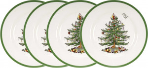 10566373 Spode Набор из 4 тарелок закусочных 20см "Рождественская ель" Фаянс