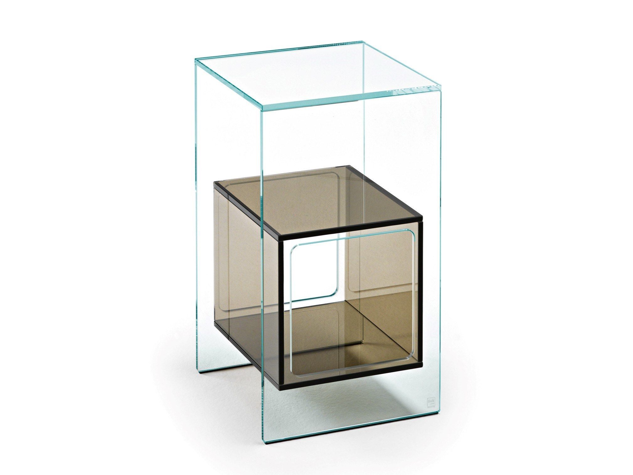 Стеклянный журнальный столик с отсеком для хранения FIAM ITALIA Magique ARCH-00036982 - Вид №1