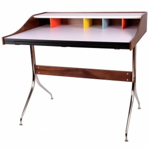 Письменный стол с надстройкой и металлическими ножками Sinpad RITER  134508 Белый;орех;коричневый