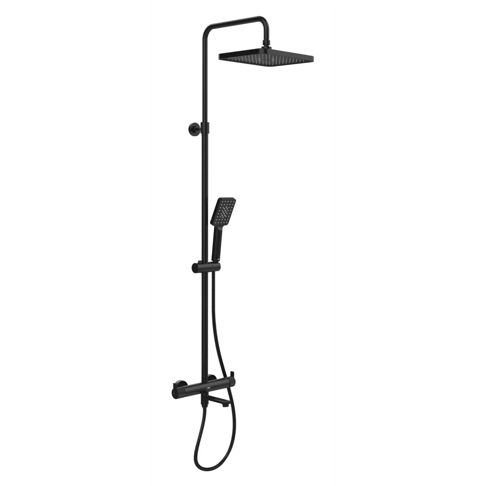 Душевая система KONSENSA Теано со смесителем 3 режима цвет черный матовый STLM-2064992