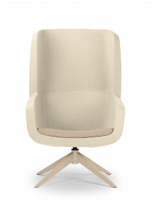 AA9090 High backrest, steel base armchair True Design Arca