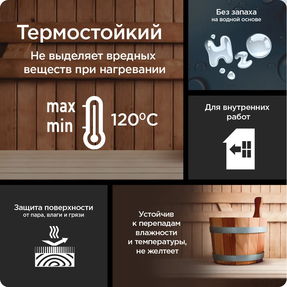 PINOTEX Lacker Sauna — термостойкий лак для бань и саун, 2.7 л 86543740 STLM-0069870 - Вид №5
